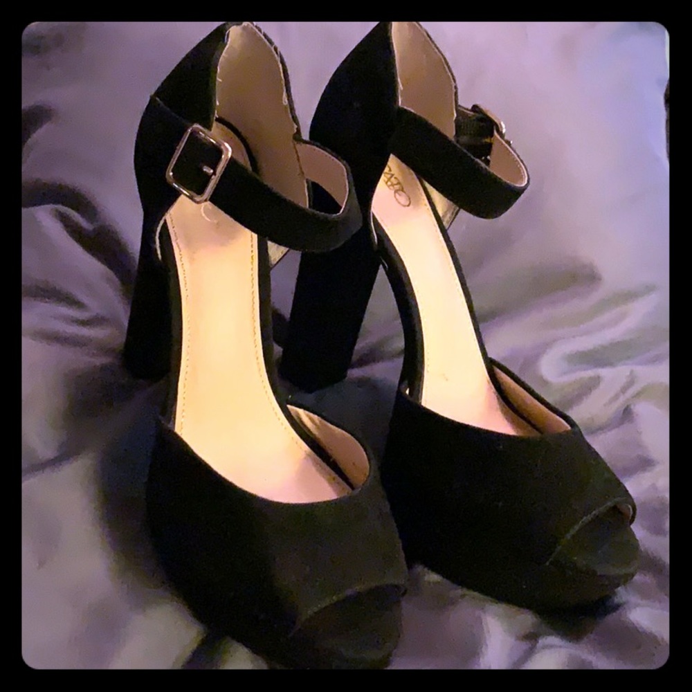 Velvet Platform Sandals